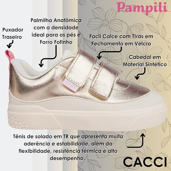 Características do tênis Pampili Cacci